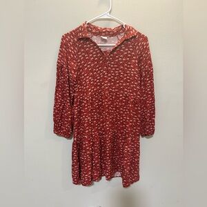 Zara Red Floral Dress 0235 B2